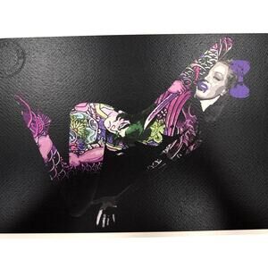 DEATH NYC Monroe Tattoo Purple A/P Signed Serigraph 2018 COA